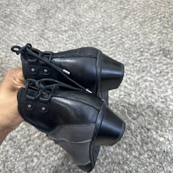 Aetrex Samantha Leather Ankle Boots Patchwork Gray Black Red Zip 8.5 NEW READ - Picture 5 of 9